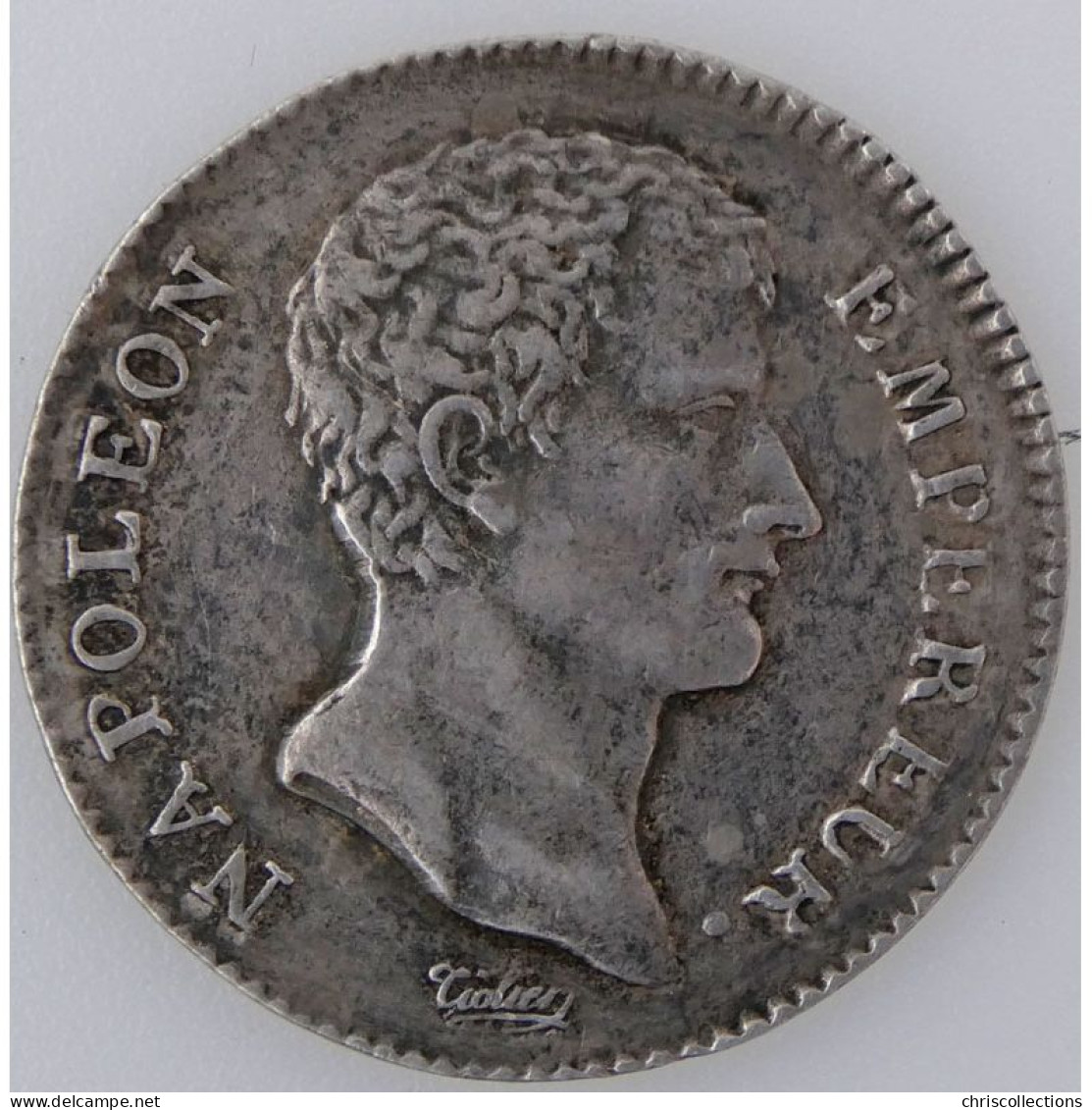 Napoléon Empereur, 1 Franc L'An 14 A, KM# 656.1, TTB/SUP - 1 Franc