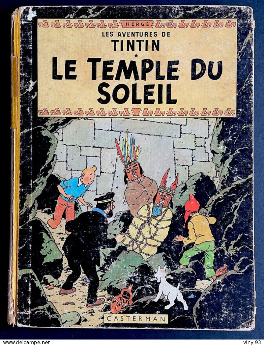 1960/61 - 1 Album Des Aventures De TINTIN "Le Temple Du Soleil" - B 29 - Casterman - état Correct Voir Détails - Hergé