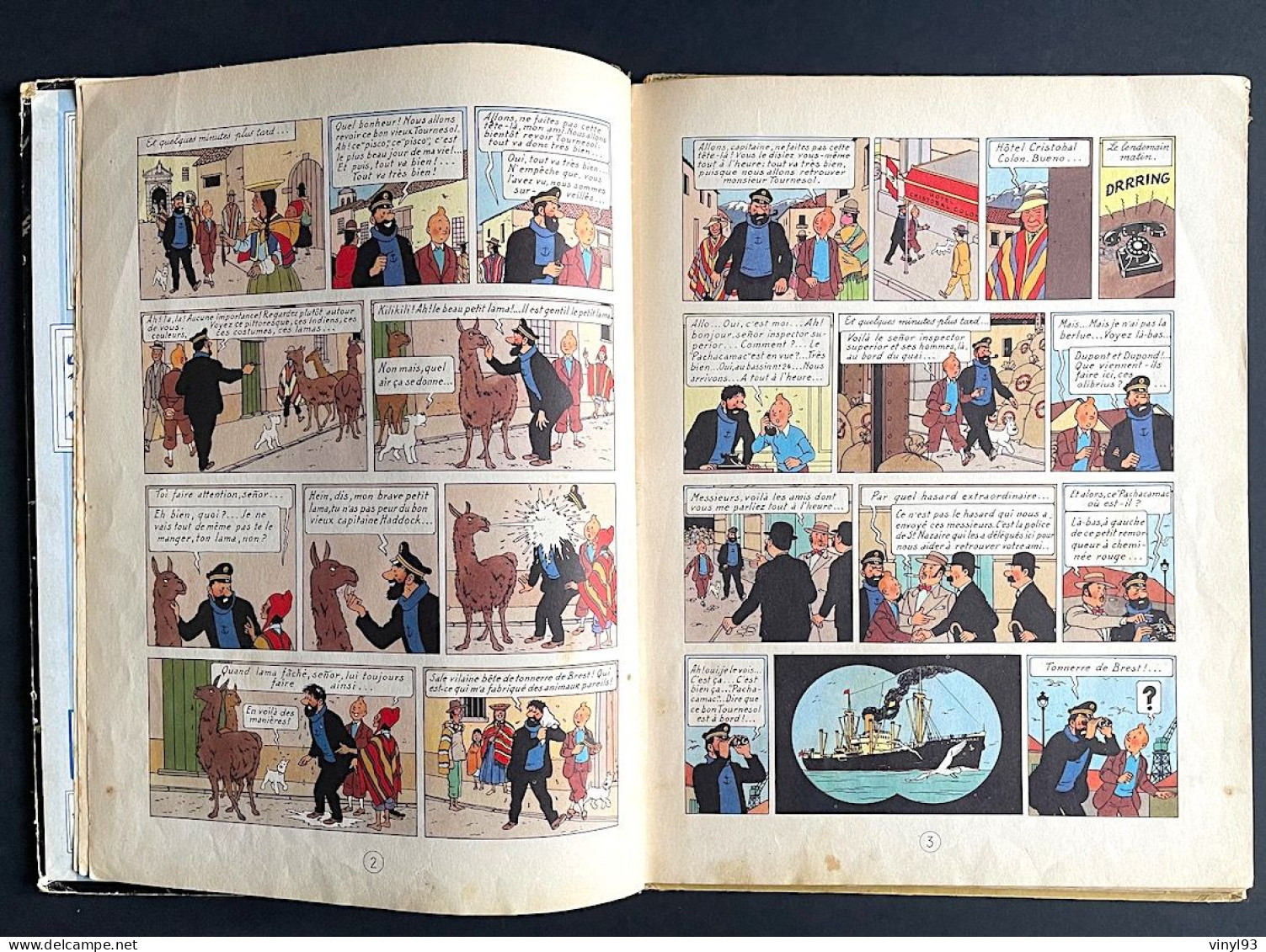 1960/61 - 1 Album Des Aventures De TINTIN "Le Temple Du Soleil" - B 29 - Casterman - état Correct Voir Détails - Hergé