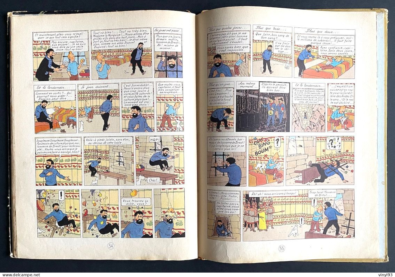 1960/61 - 1 Album des aventures de TINTIN "Le Temple du Soleil" - B 29 - Casterman - état correct voir détails