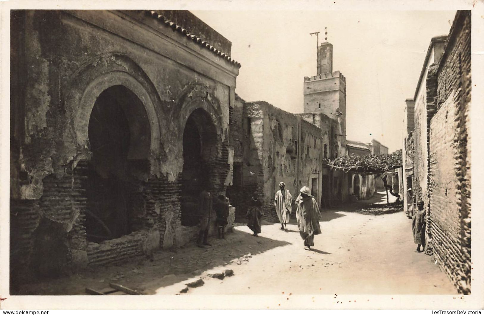 MAROC - Marrakech - Rue Et Mosquée - Sidi-Ghanem - Carte Postale Ancienne - Marrakech