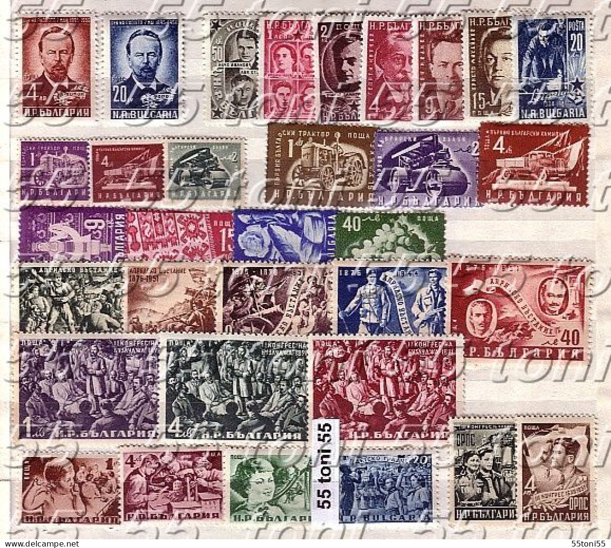 Comp.-MNH 1950,1951,1952,1953,1954,1955. Mi-718/978 Bulgaria/Bulgarie - Années Complètes