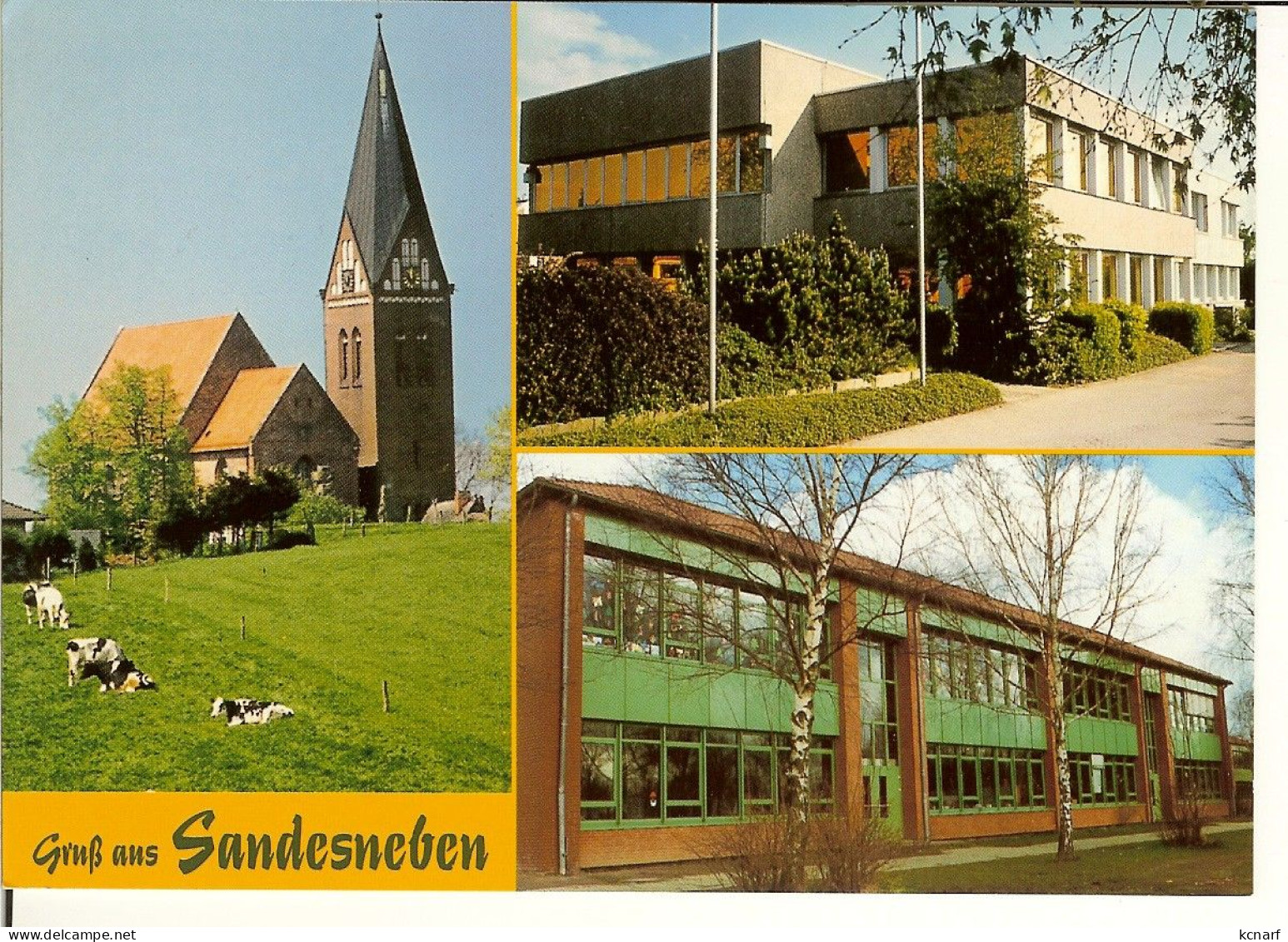 CP Grub Aus SANDESNEBEN " Kirche St. Marien , Amtsgebäude , Schulzentrum " - Lauenburg