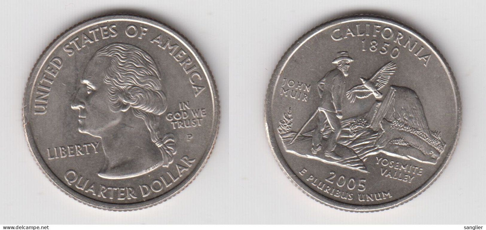 QUARTER DOLLAR 2005 P - CALIFORNIA 1850 - 1999-2009: State Quarters