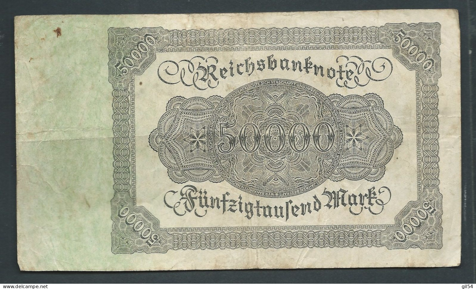 REICHBANKNOTE - 50.000 MARK . 19-11-1922 - A.28044366   Laura 14511 - 50000 Mark