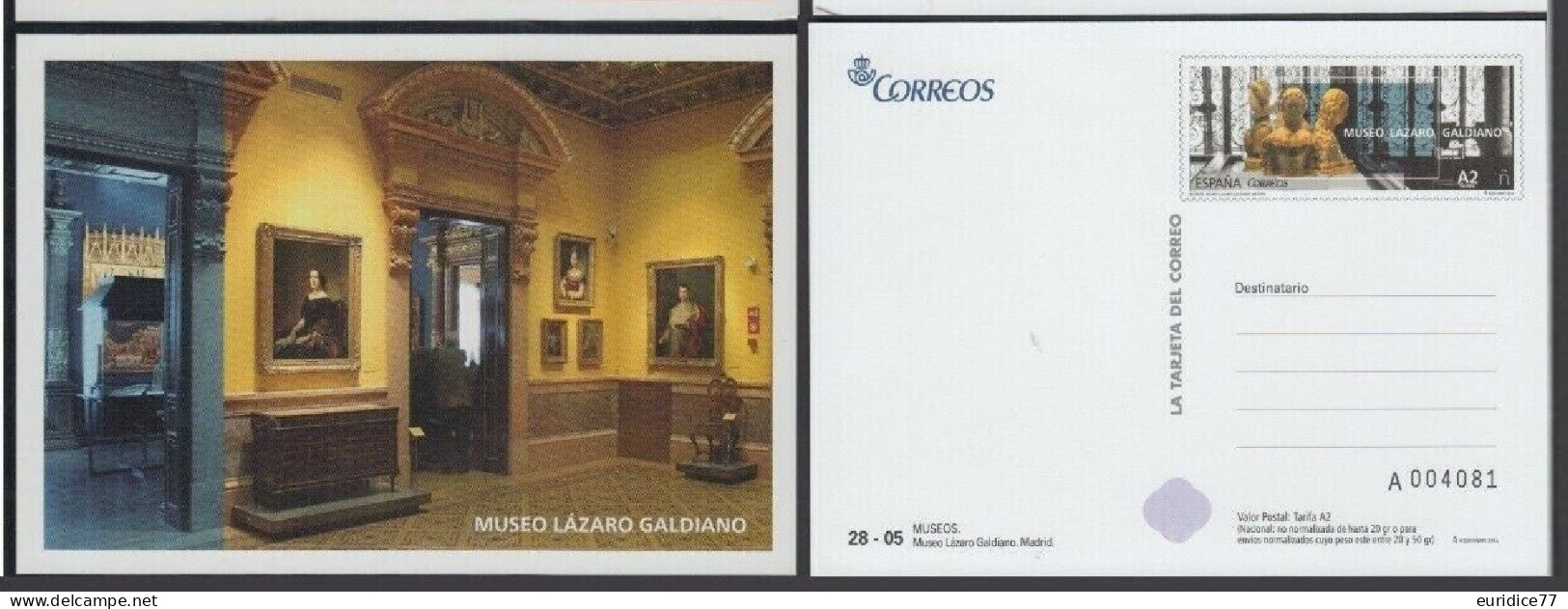 Spain 2015 - Entero Postal Museo Lazaro Galdiano Mnh** - 1931-....