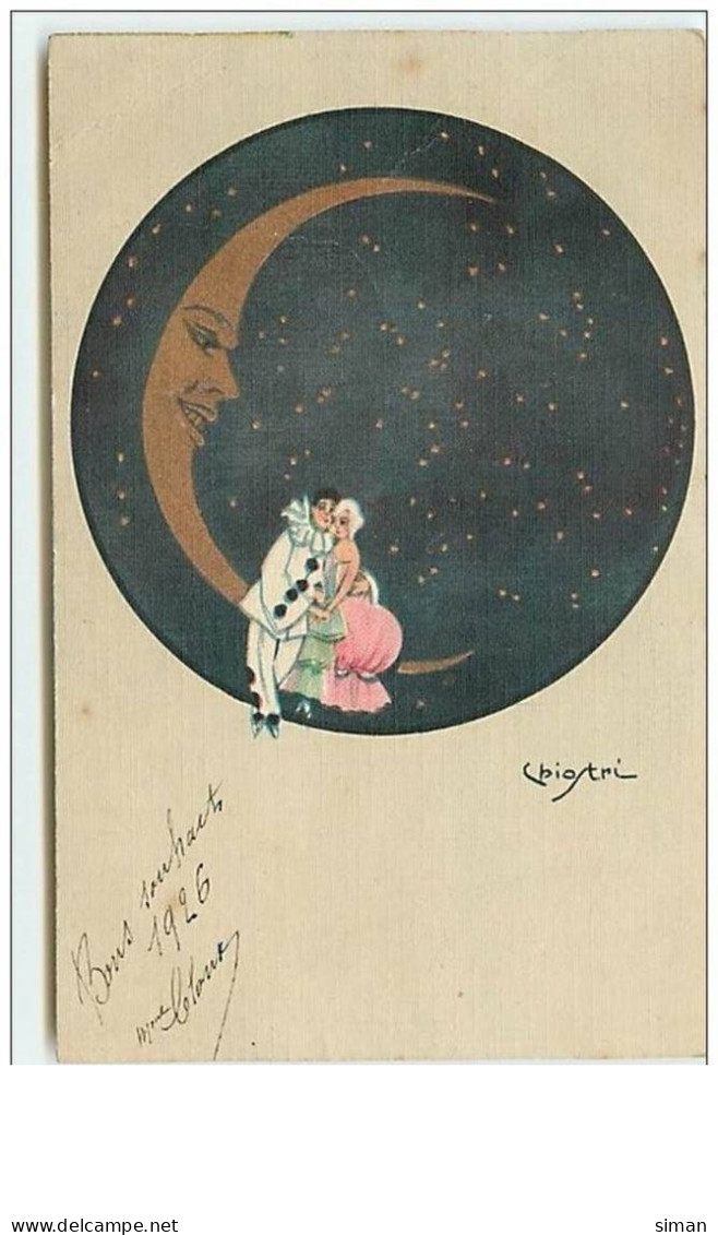 N°11069 - Carte Illustrateur - Chiostri - Pierrot Et Lune - Chiostri, Carlo