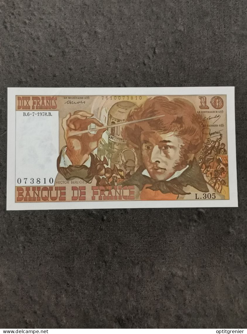 BILLET 10 FRANCS BERLIOZ 6 7 1978 ( 305 ) - Très Bel état / FRANCE - 10 F 1972-1978 ''Berlioz''