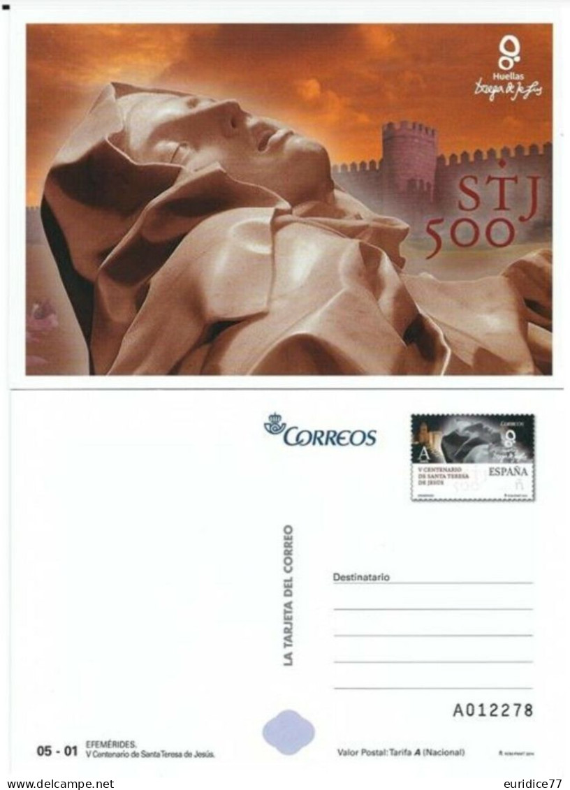 Spain 2015 - Entero Postal Santa Teresa De Jesus Mnh** - 1931-....