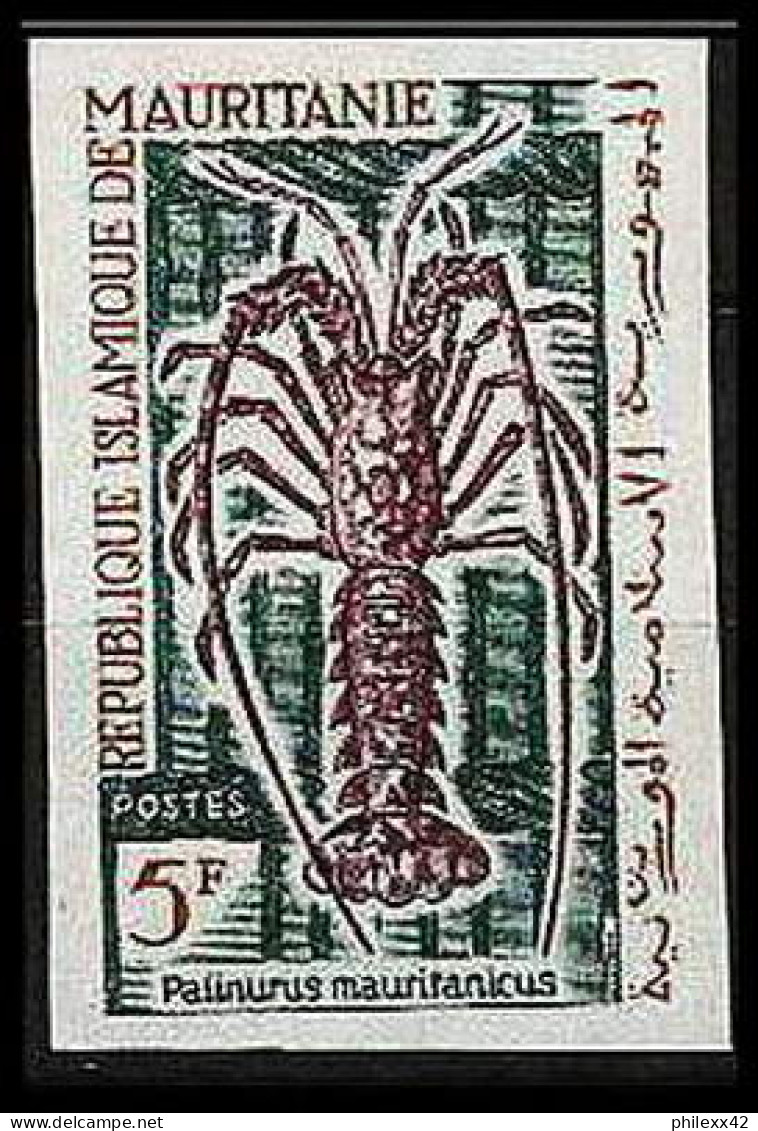 90528a Mauritanie N°180 écrevisse Crawfish Non Dentelé ** MNH Imperf  - Crustaceans