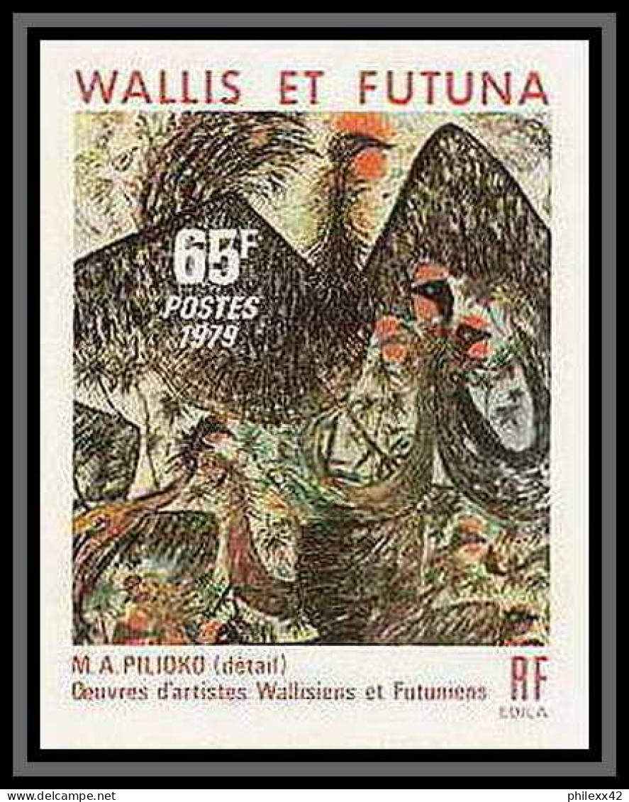 90860d Wallis Et Futuna Futuna N°245/247 Sutita Pilioko Tableau Painting Non Dentelé Imperf **  - Non Dentelés, épreuves & Variétés