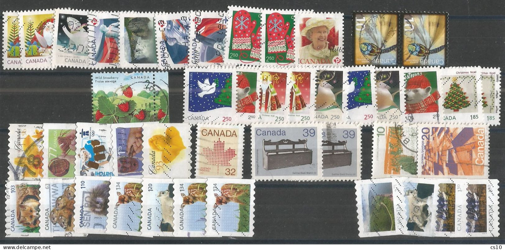 CANADA 12 scans Study lot Many Older issues with good values Panes blocks CvS etc