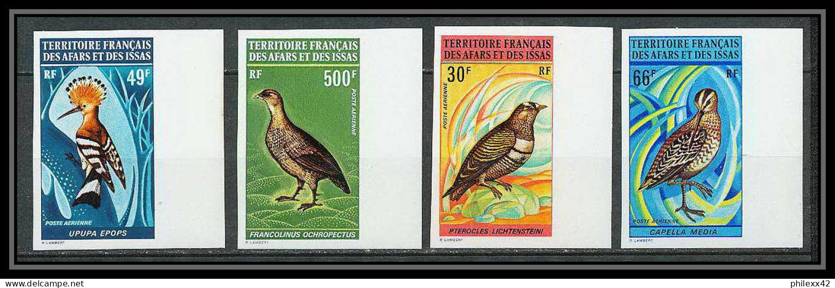 91603a Afars Et Issas 1972 PA N° 68/71** MNH Oiseaux (birds) Non Dentelé Imperf ** MNH COTE 140 EUROS - Colecciones & Series