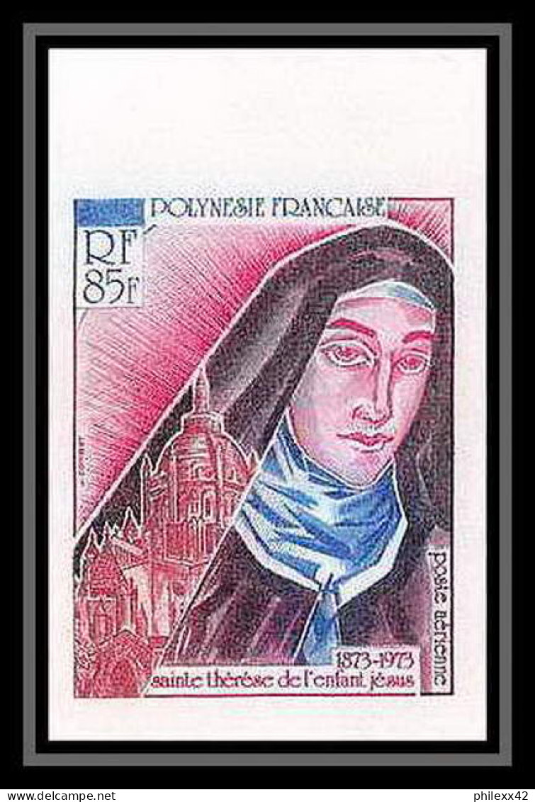 91627a Polynesie Polynesia N° 71 Sainte Therese Et Enfant Jesus Tableau Painting Non Dentelé Imperf ** MNH Cote 120 - Non Dentelés, épreuves & Variétés