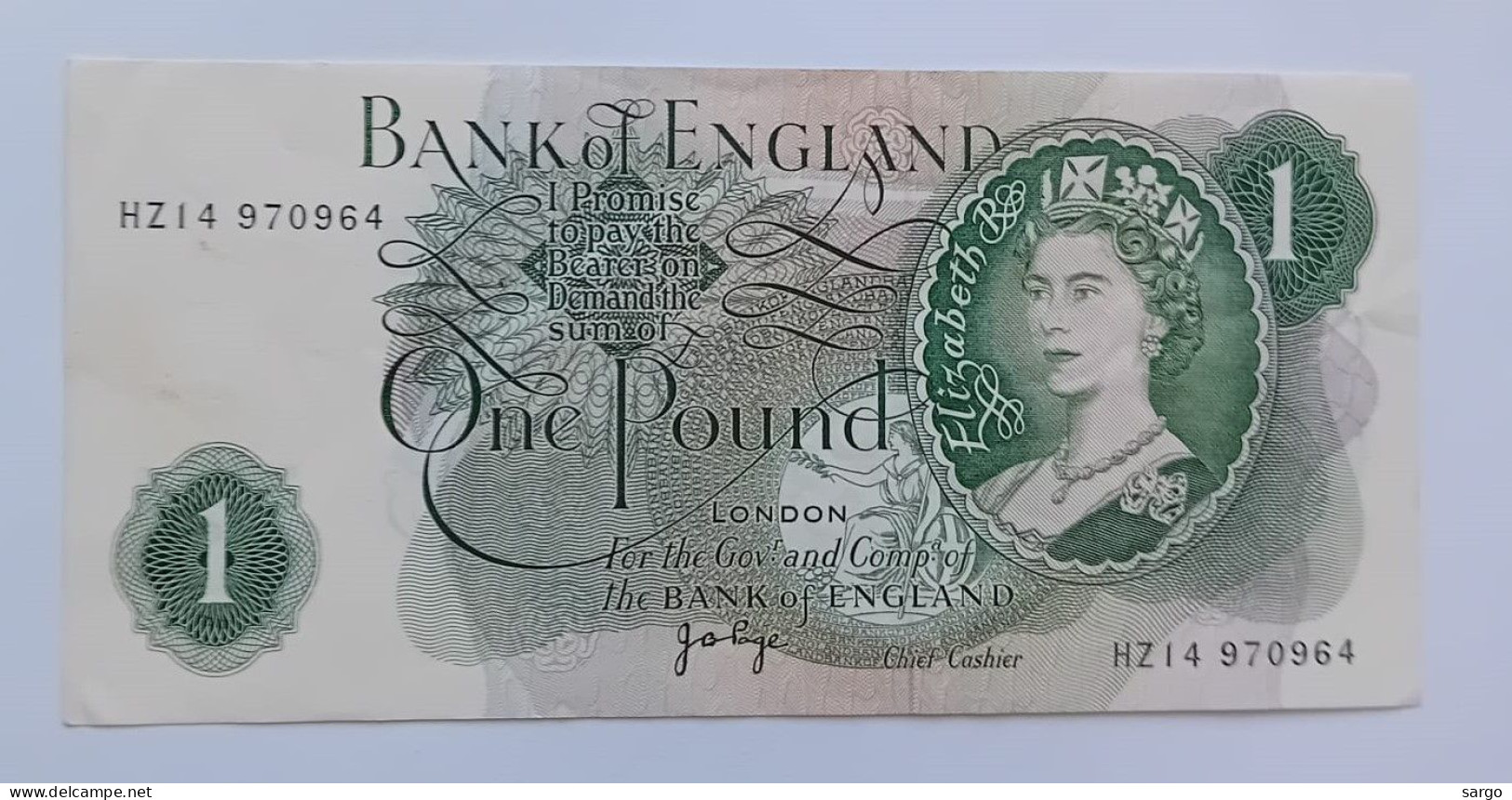 GREAT BRITAIN - 1 POUND - 1960-1978 - XF - P  374 - BANKNOTES - PAPER MONEY - CARTAMONETA - - 1 Pond