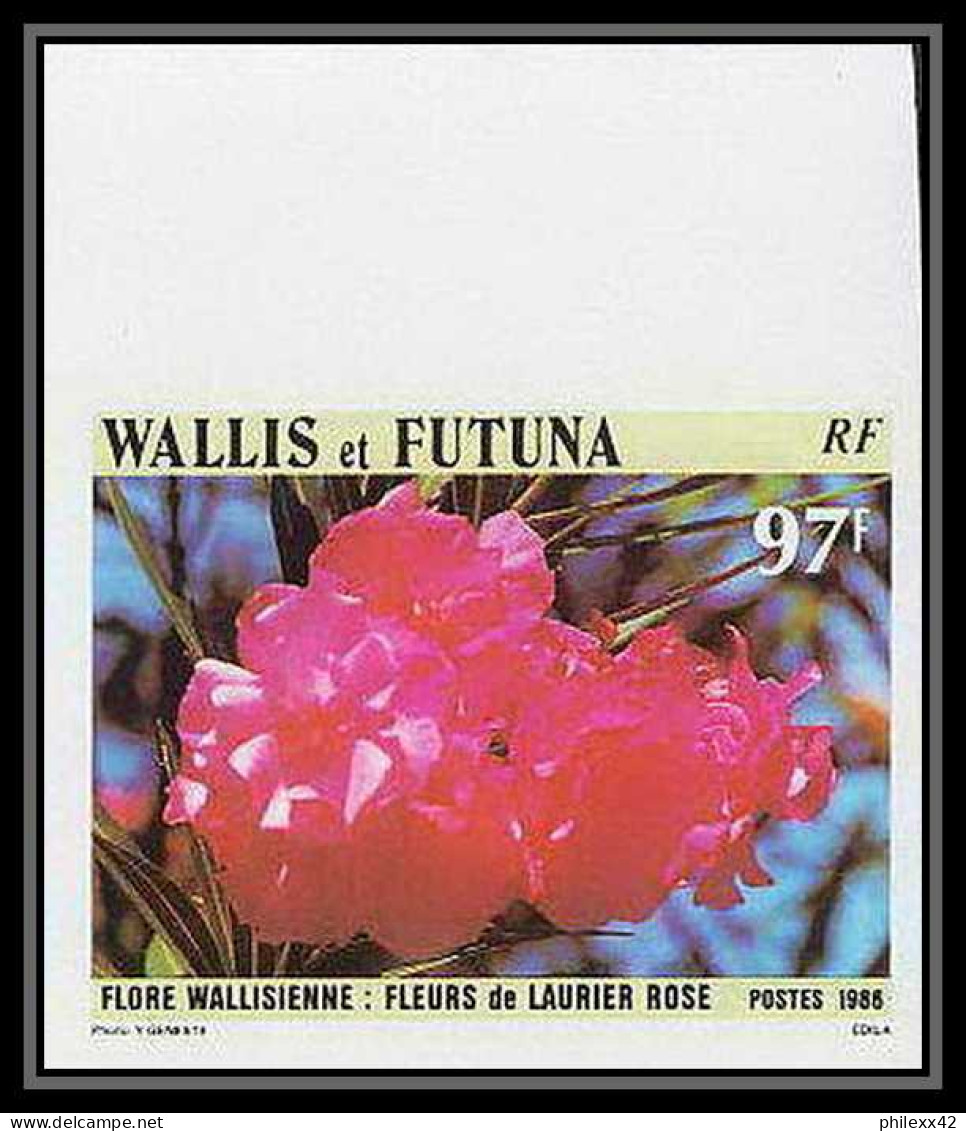 91761b Wallis Et Futuna N° 351 Fleurs Fleur Flowers Laurier Rose Oleanders Non Dentelé Imperf ** MNH - Non Dentellati, Prove E Varietà