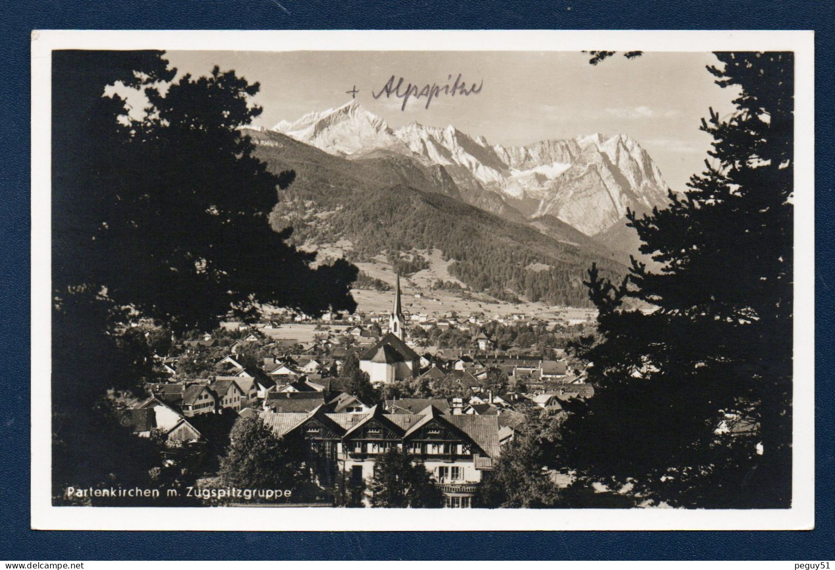Allemagne. Partenkirchen Mit Zugspitzgruppe. Eglise Maria Himmelfahrt. 1934 - Garmisch-Partenkirchen