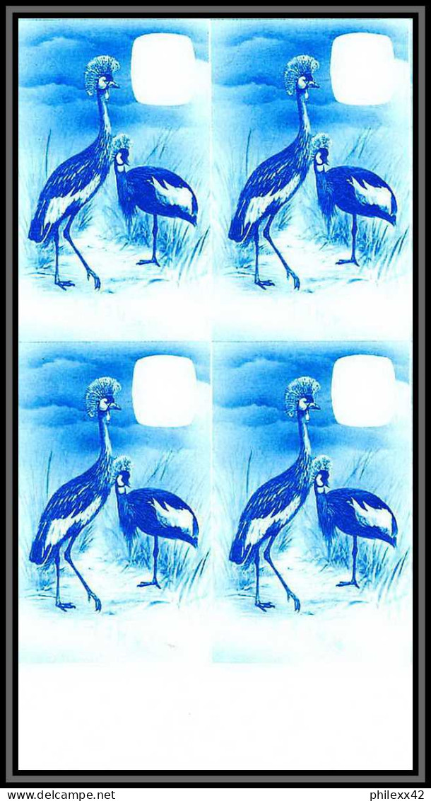 91866a Lesotho N° 444 Grue Balearica Oiseaux Crane Bird Oiseau Essai Proof Non Dentelé Imperf Mnh ** Bloc 4 - Kranichvögel