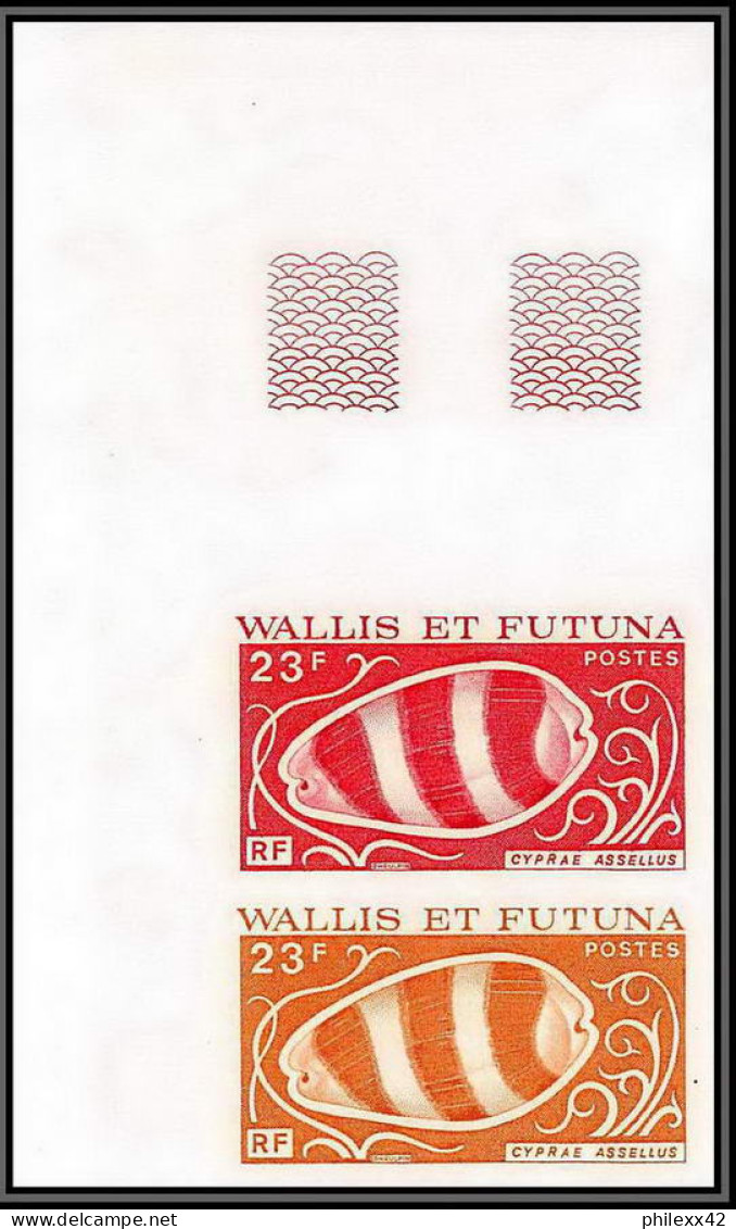 91968d Wallis Et Futuna N° 192/195 Coquillages Shell (shells) Essai Proof Non Dentelé Imperf ** MNH Paire - Sin Dentar, Pruebas De Impresión Y Variedades