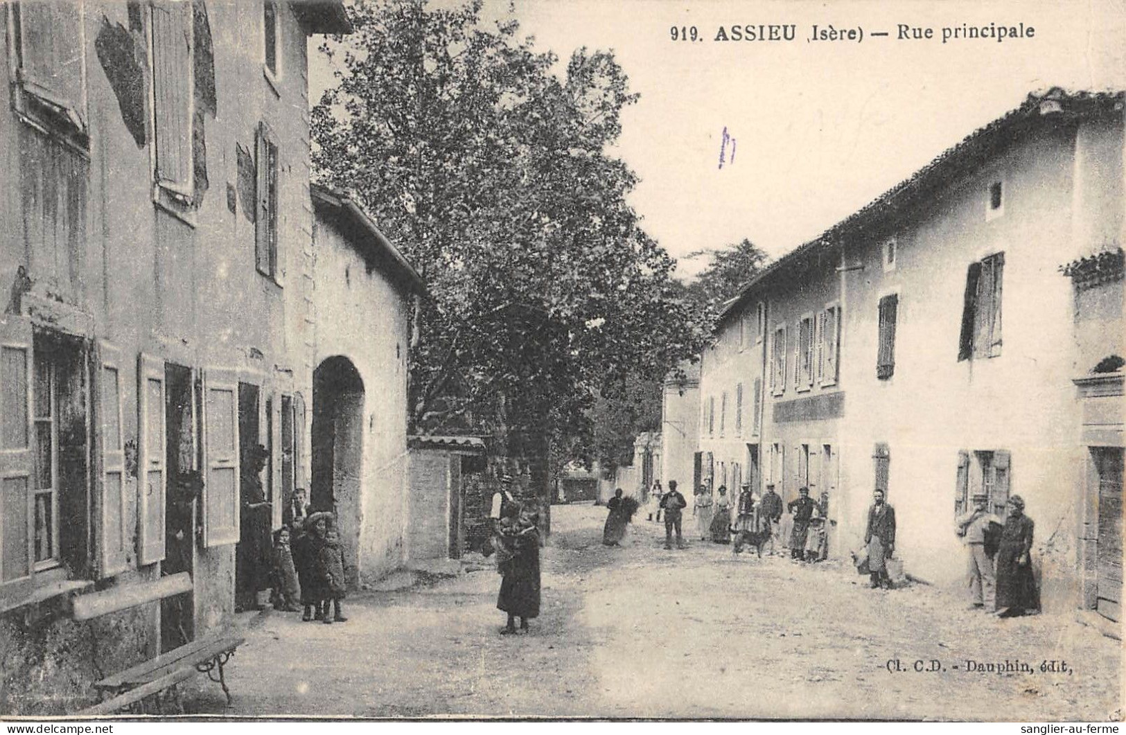 CPA 38 ASSIEU / RUE PRINCIPALE - Altri & Non Classificati