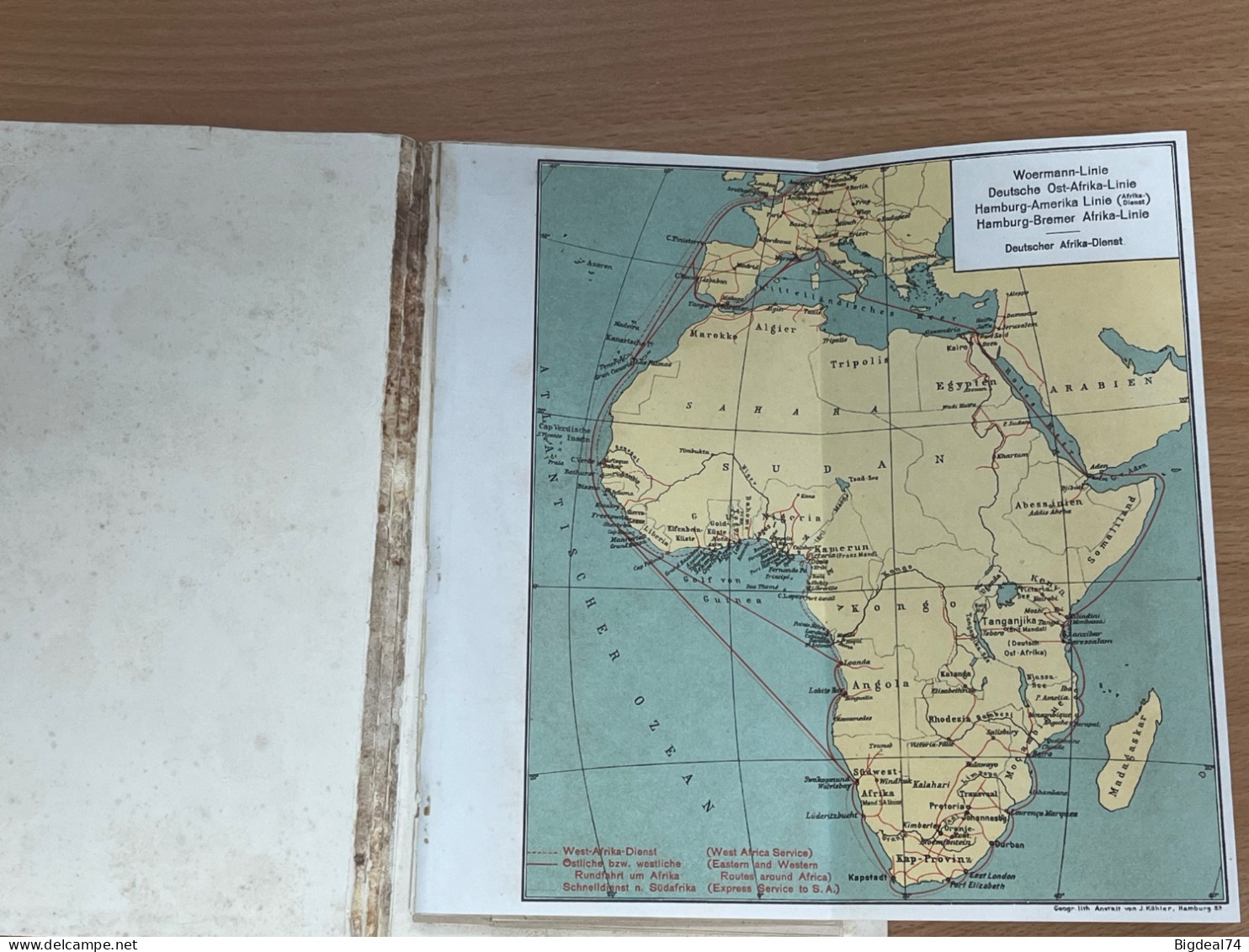 Plan Paquebot Deutsche Ost Afrika Linie - 1927 - Other & Unclassified