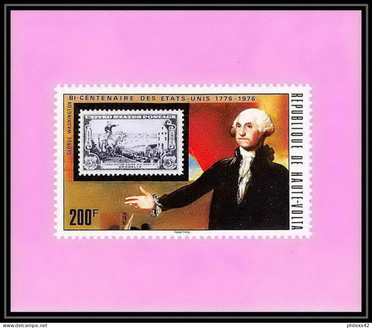 92264 Haute-Volta N° 342/347 Indépendance Des états Unis Independence Of The Usa Sheets Non Dentelé Imperf ** MNH - Unabhängigkeit USA