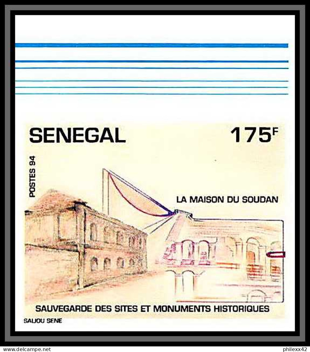 92730c Sénégal N°1104/1107 Sauvegarde Monuments Historiques Cultural UNESCO Gorée 1994 Non Dentelé ** MNH Imperf - UNESCO