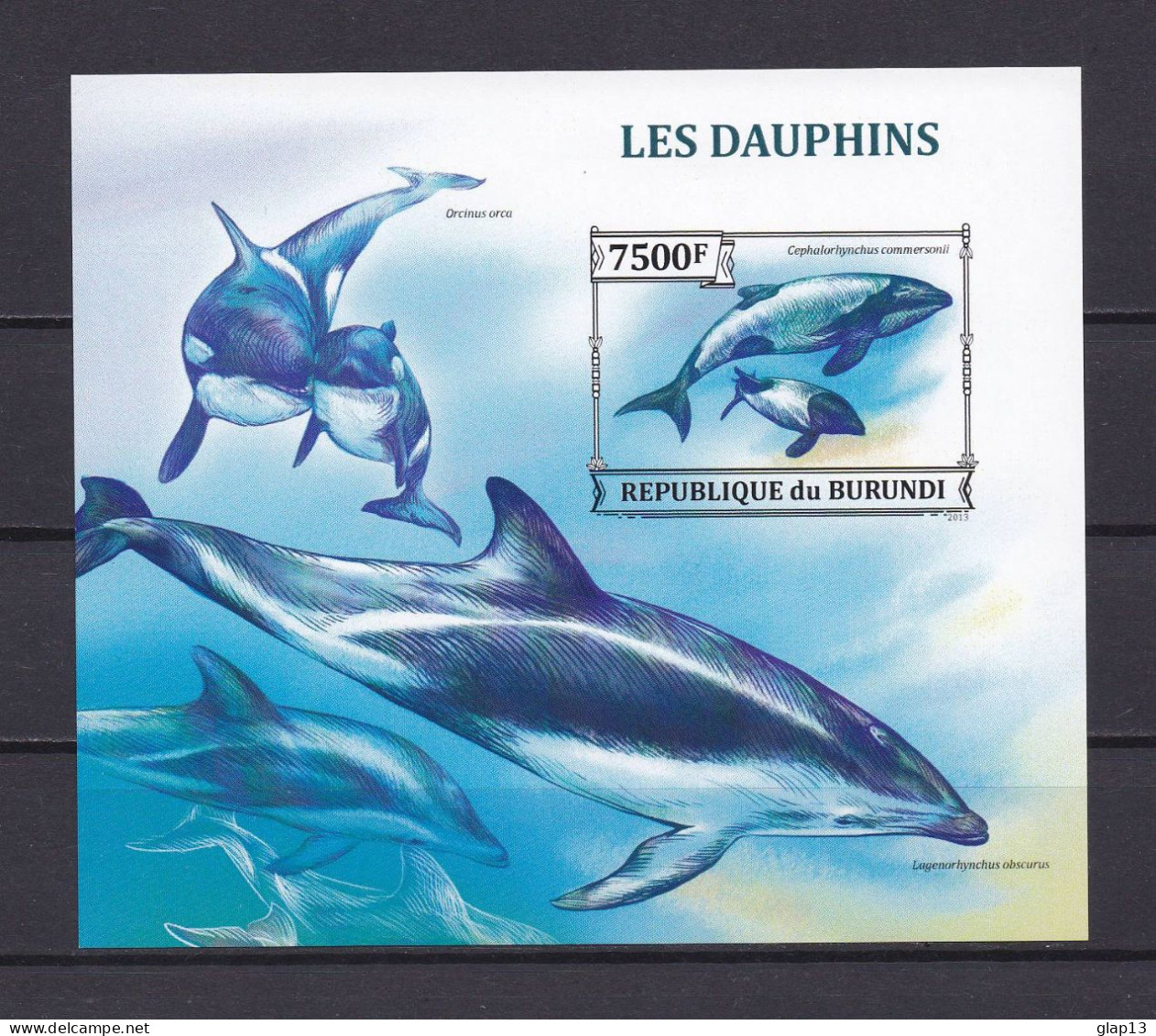 BURUNDI 2013 BLOC N°366 NEUF** DAUPHIN NON DENTELE - Blocks & Sheetlets