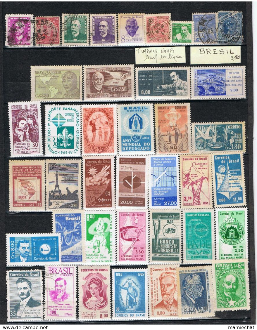 BRESIL-TIMBRES NEUFS (SAUF PETITS FORMATS)-3 SCANS- - Collections, Lots & Séries