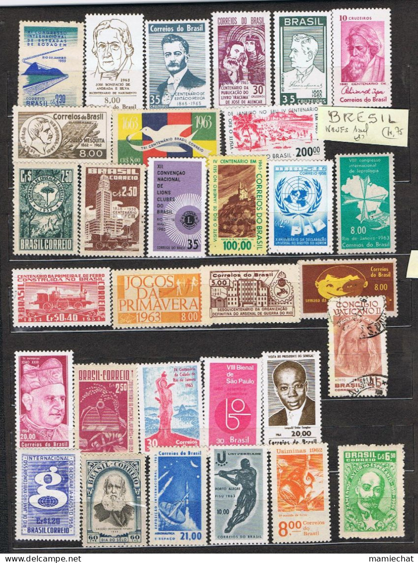 BRESIL-TIMBRES NEUFS (SAUF PETITS FORMATS)-3 SCANS- - Collections, Lots & Series