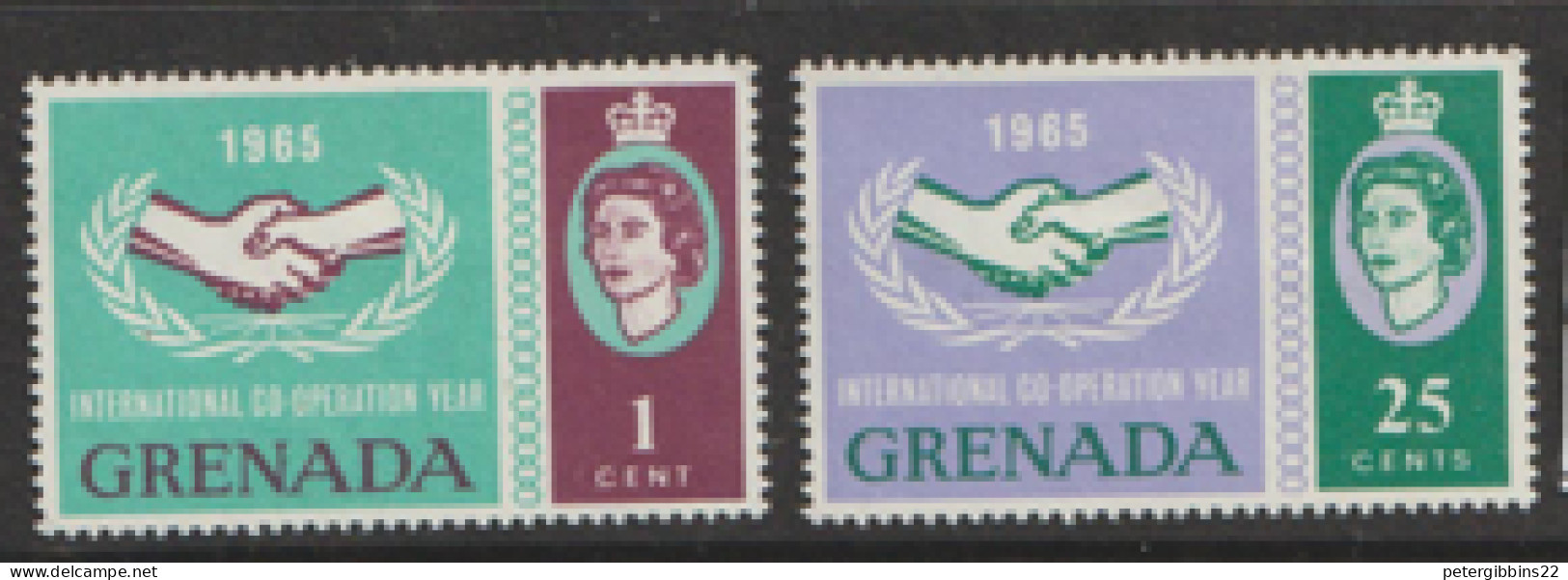 Grenada  1965  SG  223-4  I C Y  Mounted Mint - Grenada (...-1974)
