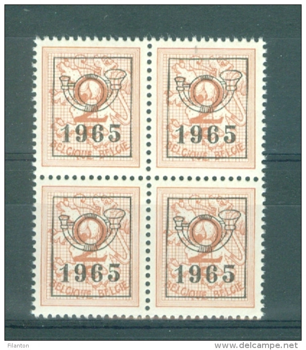 BELGIE - OBP Nr PRE 758 (blok Van 4) - TYPO Preo's/Precancels - MNH** - Typografisch 1951-80 (Cijfer Op Leeuw)