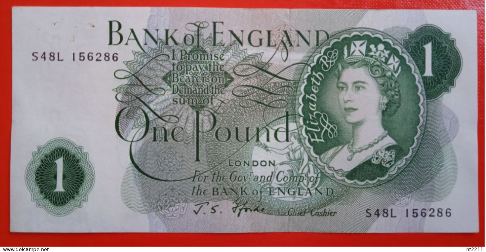 Banknote 1 Pound England - 1 Pond