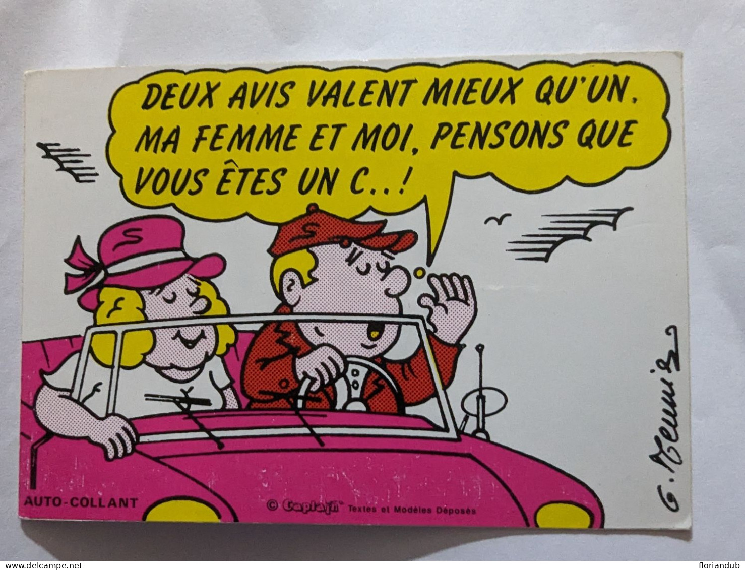 CP - Illustrateur G Meunier - Édition Caplain - Autocollant - Humour - Meunier, G.