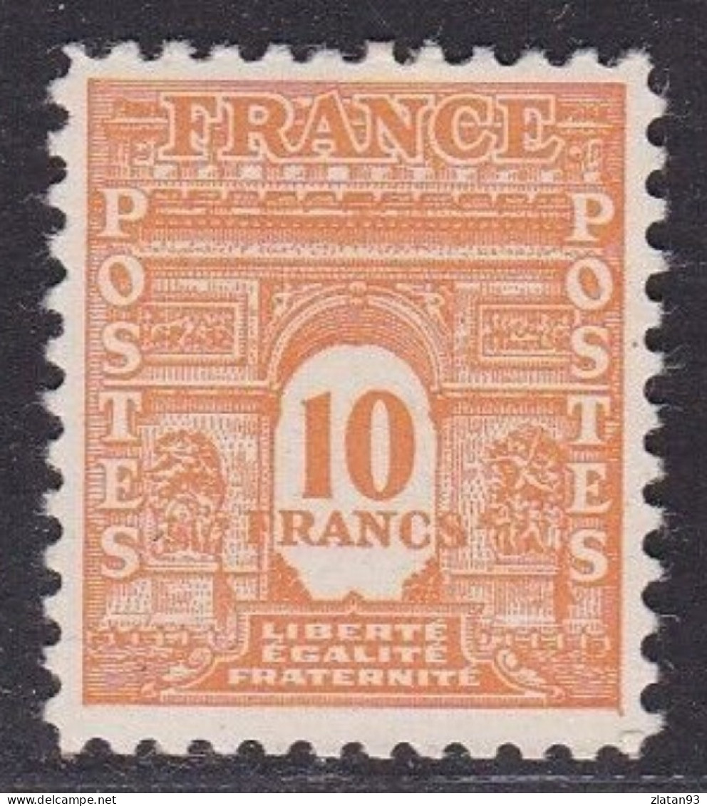 ARC De TRIOMPHE YT N°629 10F Orange NEUF** - 1944-45 Triumphbogen