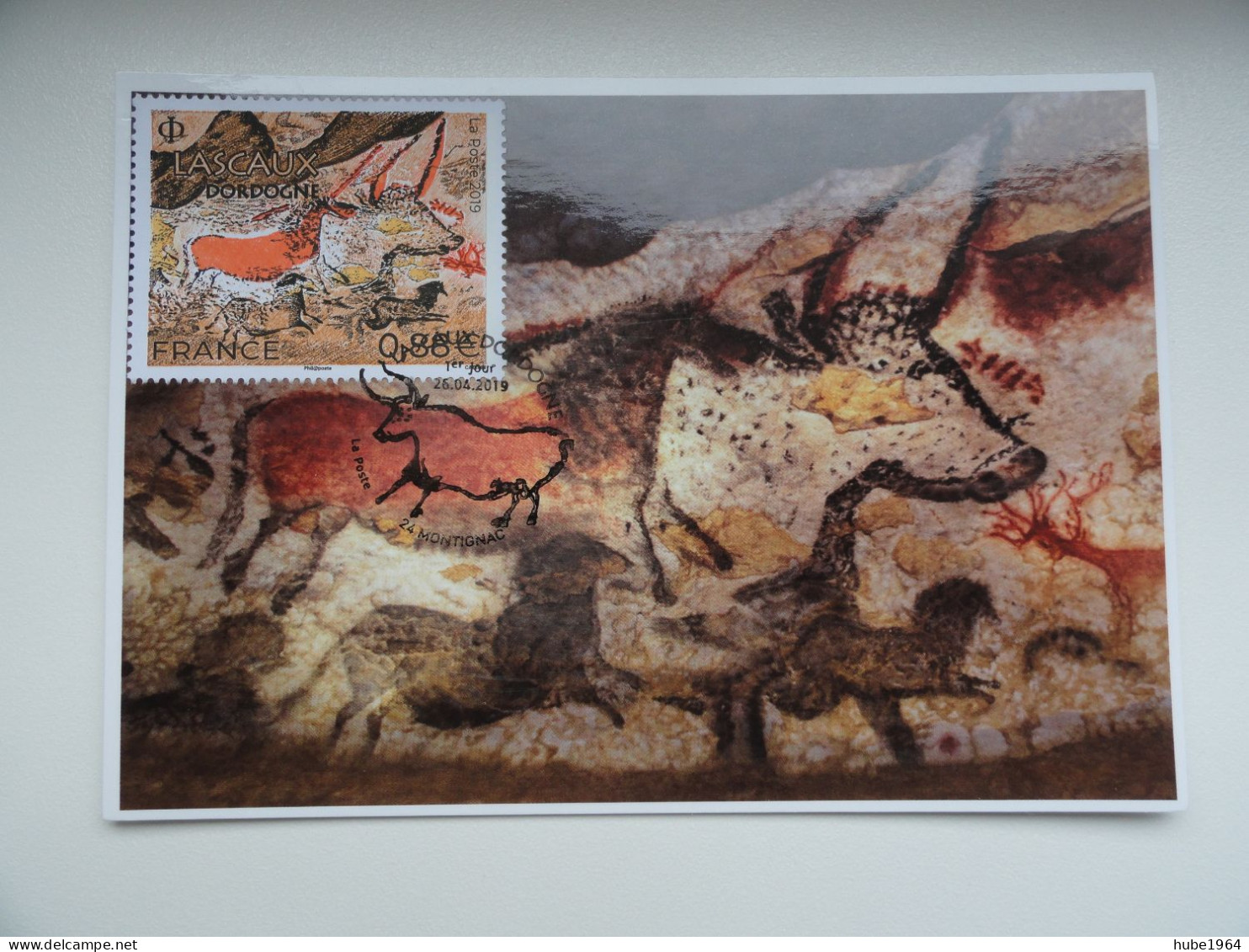 CARTE MAXIMUM CARD GROTTE DE LASCAUX MONTIGNAC DORDOGNE FRANCE - Prehistory