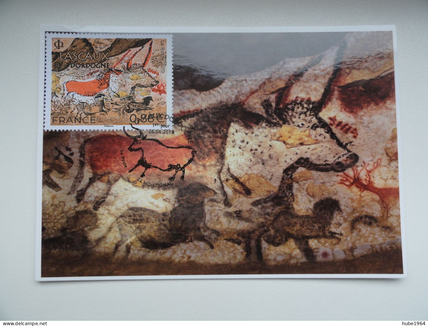 CARTE MAXIMUM CARD GROTTE DE LASCAUX MONTIGNAC DORDOGNE FRANCE - Vor- Und Frühgeschichte