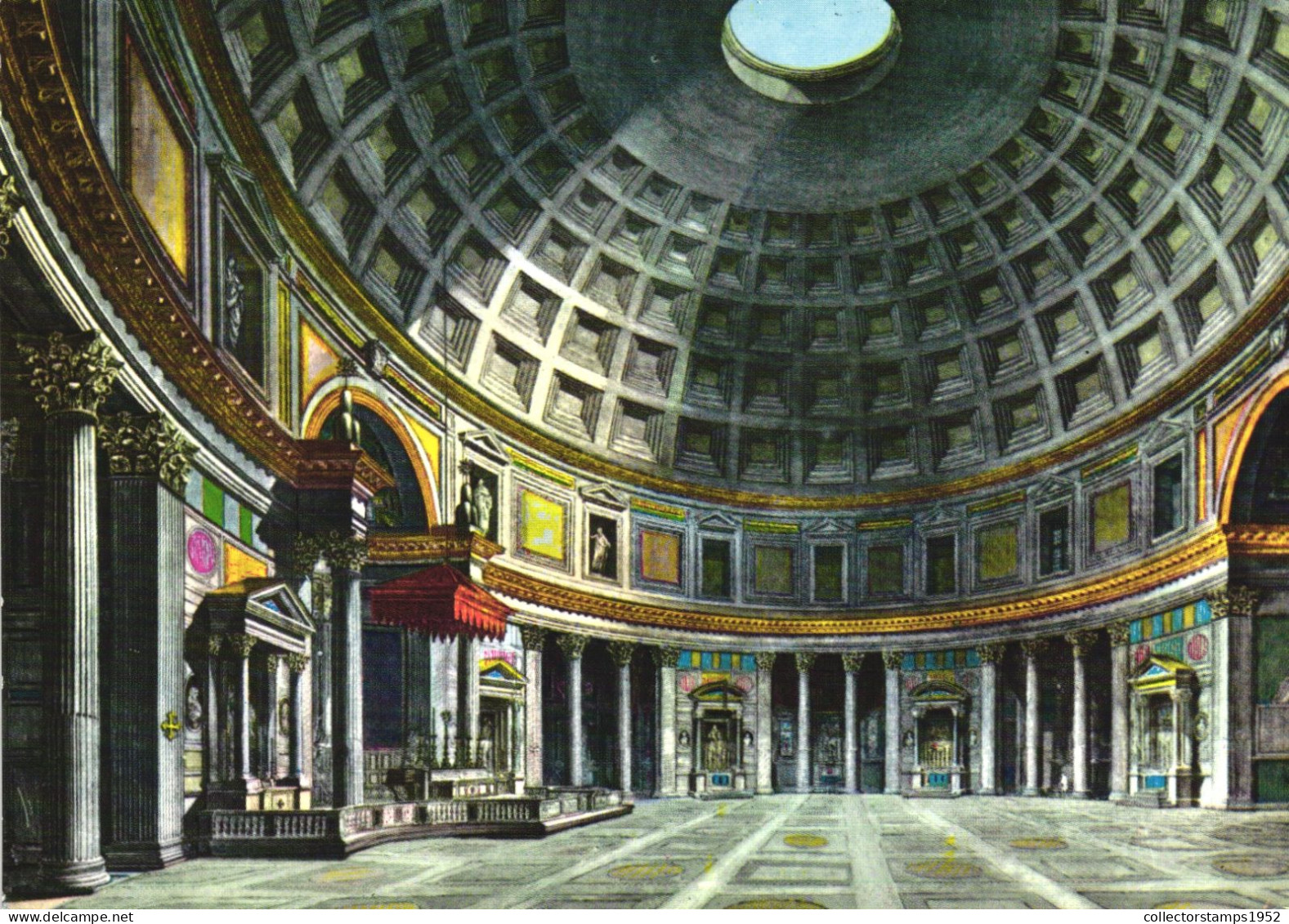 ROME, LAZIO, PANTHEON, INTERIOR, ARCHITECTURE, ITALY, POSTCARD - Pantheon
