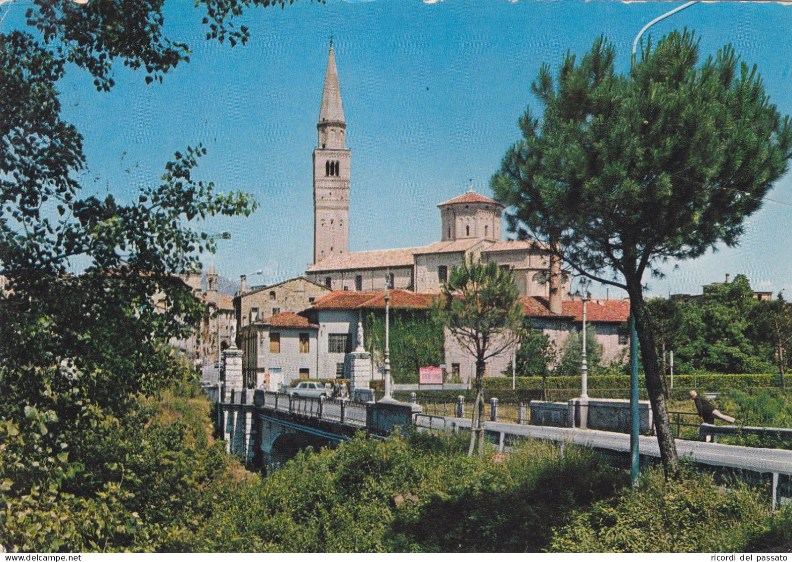 Cartolina Pordenone - Scorcio Panoramico Con Ponte Adamo Ed Eva - Pordenone