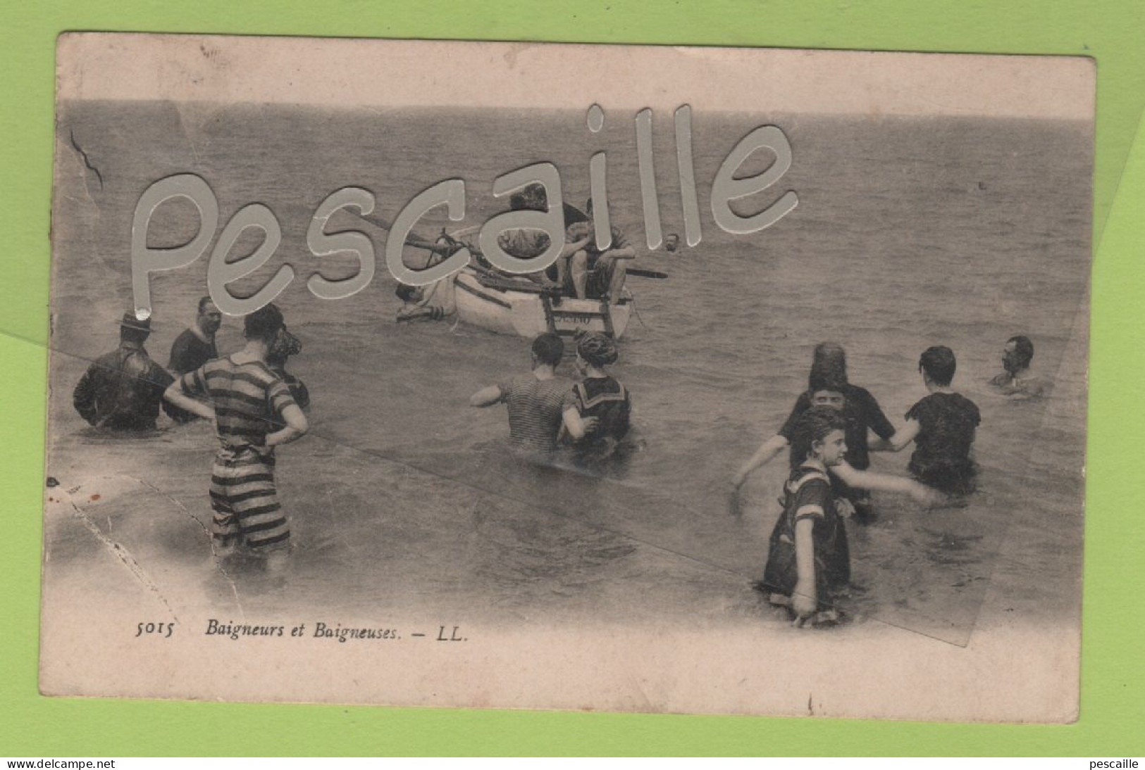 CP BAIGNEURS ET BAIGNEUSES - LL N° 5015 - CIRCULEE EN 1908 ? - Swimming