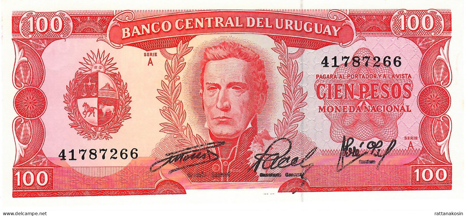 URUGUAY  P47  100  PESOS  1967   UNC. - Uruguay