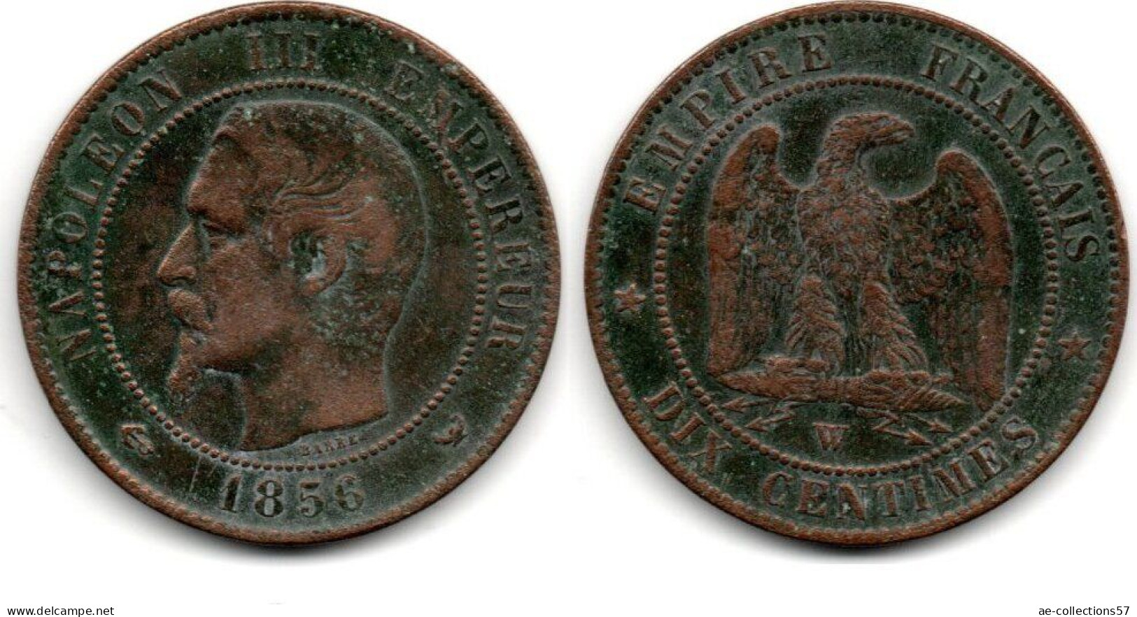 MA 30363 /  10 Centimes 1856 W TB - 10 Centimes