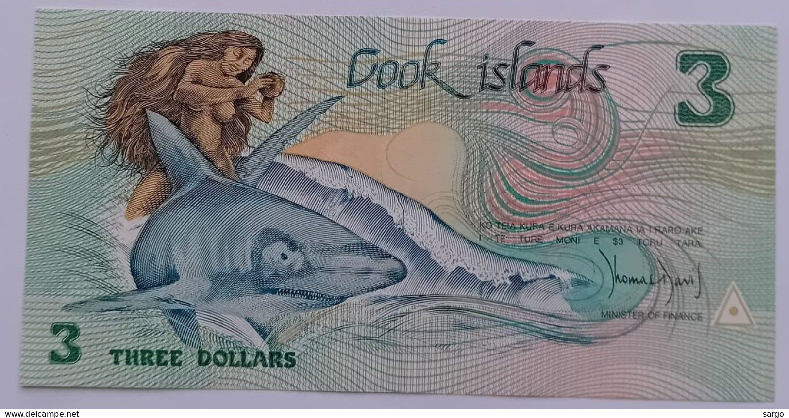 COOK ISLANDS - 3 DOLLARS - 1992 - UNC - P 6  - BANKNOTES - PAPER MONEY - CARTAMONETA - - Cookeilanden