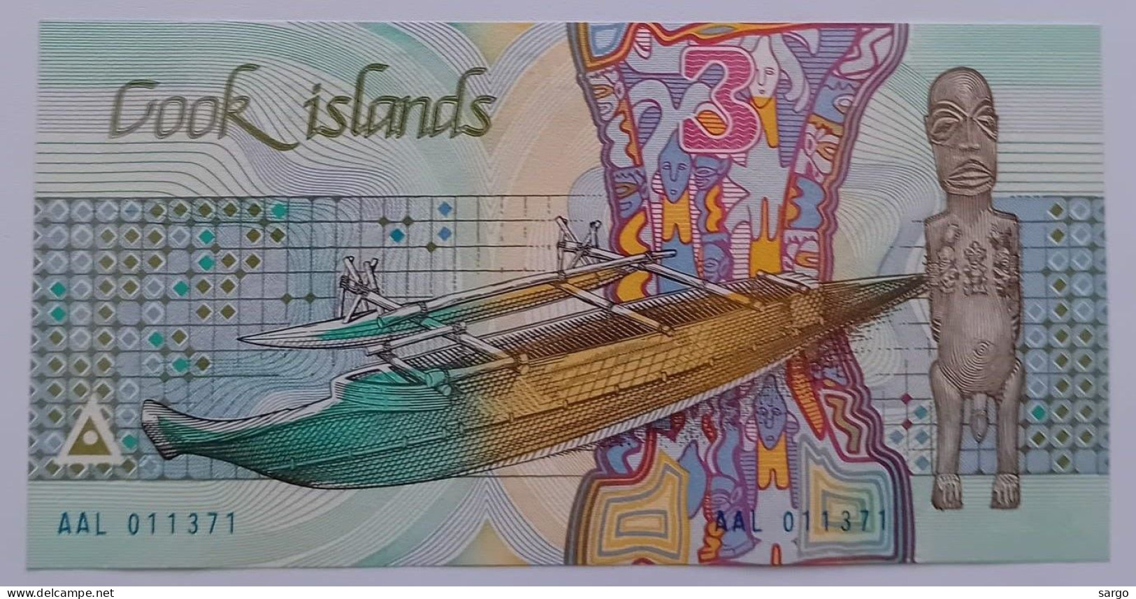 COOK ISLANDS - 3 DOLLARS - 1992 - UNC - P 6  - BANKNOTES - PAPER MONEY - CARTAMONETA - - Cook Islands