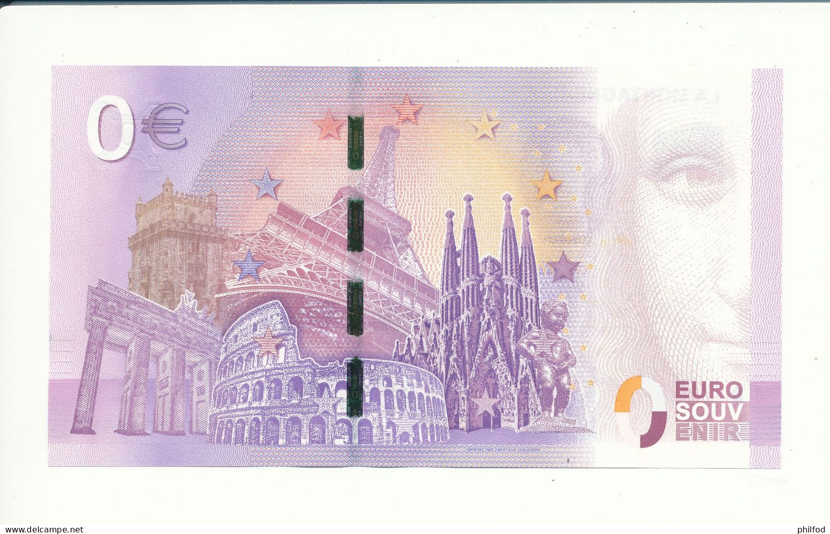 Billet Souvenir - 0 Euro - UEFL - 2017- 2 - LA MONTAGNE DES SINGES KINTZHEIM - N° 6898 - Billet épuisé - Alla Rinfusa - Banconote