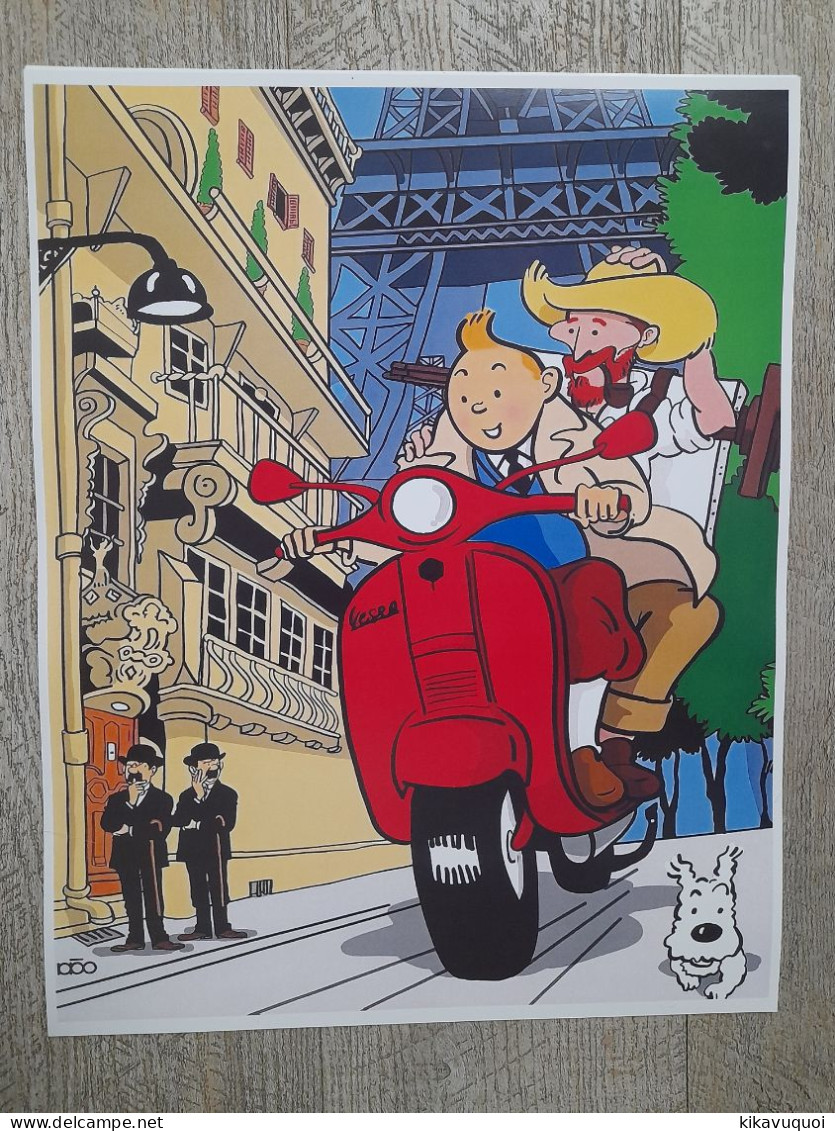 Affiche Poster - Tintin Paris 1 - Motor Bikes