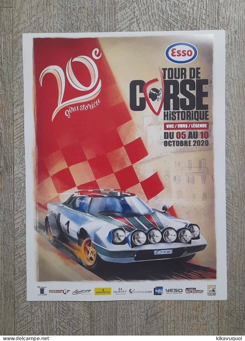 Affiche Poster - 20 Eme Tour De Corse - Course Automobile - Moto