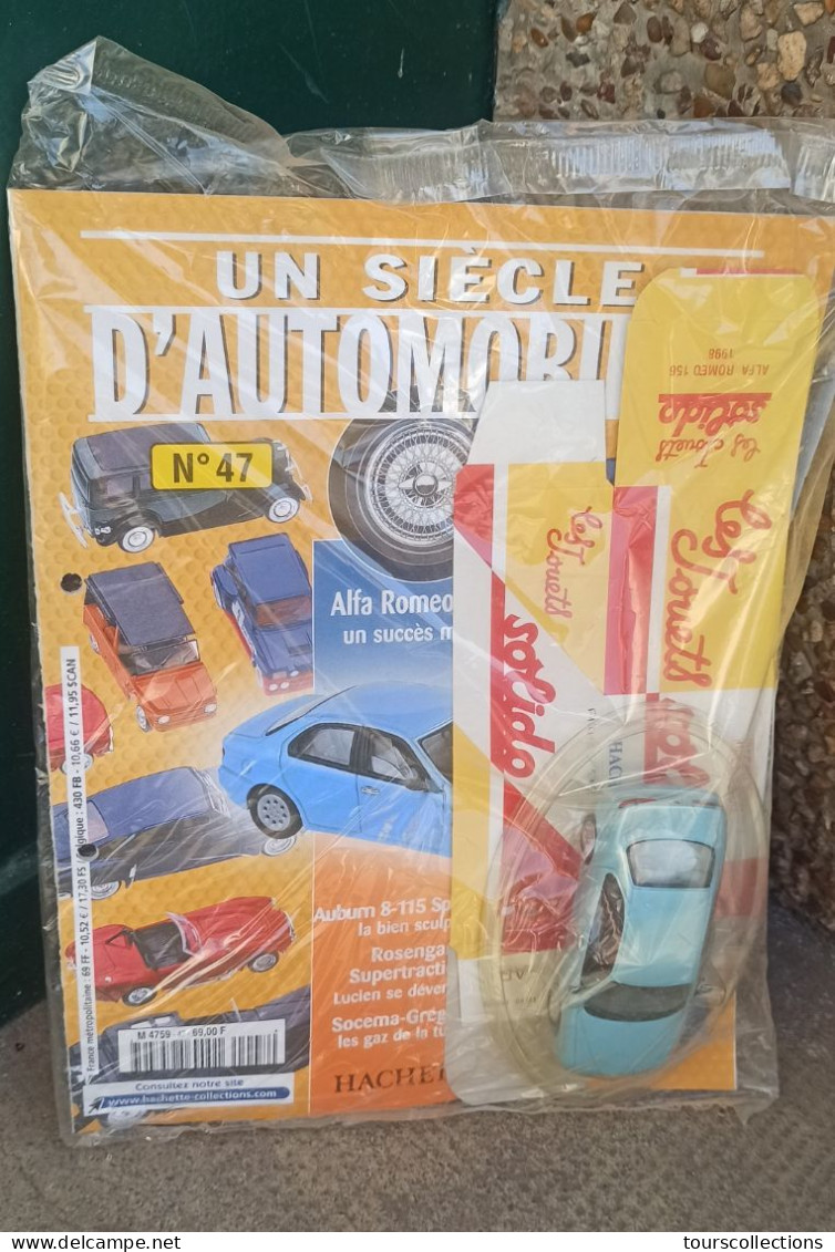 1/43 SOLIDO ALFA ROMEO 156 De 1998  + BOÎTE & FICHE UN SIECLE D'AUTOMOBILES N°47 - Solido