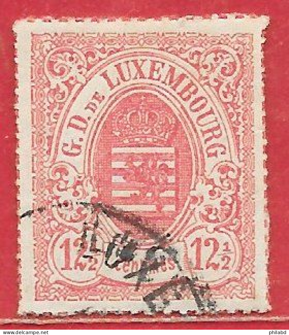 Luxembourg N°18 12,5c Rose (LUXEMBOURG) 1865-73 O - 1859-1880 Stemmi