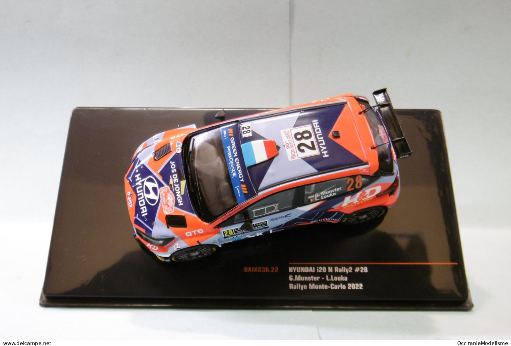 Ixo - HYUNDAI i20 N Rally2 #28 Rallye Monte-Carlo 2022 Munster - Louka réf. RAM836 NBO Neuf 1/43